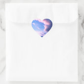 Roze wolken hart sticker (Tas)