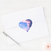 Roze wolken hart sticker (Envelop)