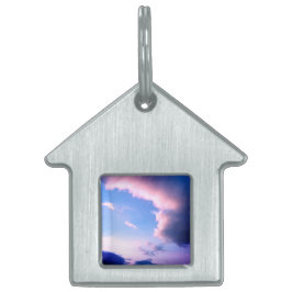 Roze wolken huisdieren naamplaatje