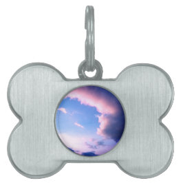 Roze wolken huisdieren naamplaatje