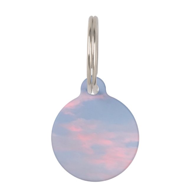  roze wolken huisdierpenning (Voorkant)