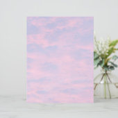 Roze wolken in blauw-hemelpapier (Staand voorkant)