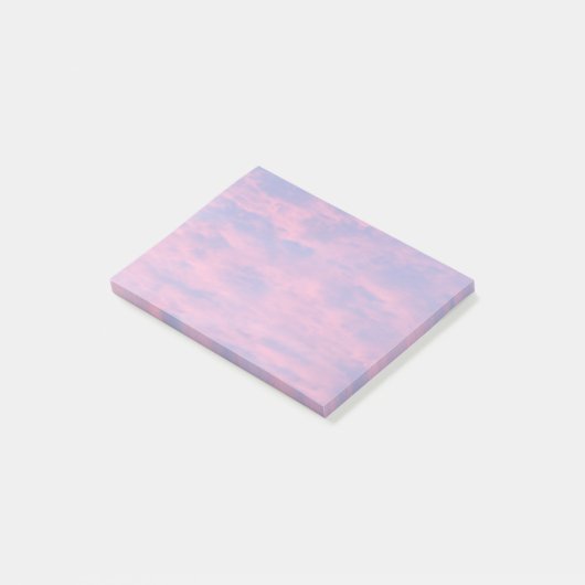 Roze wolken in de blauwe hemel post-it® notes (Schuin)