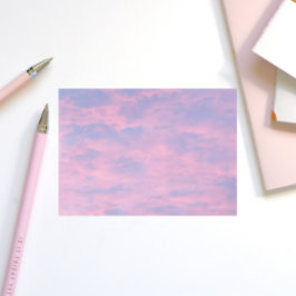 Roze wolken in de blauwe hemel post-it® notes
