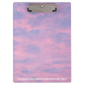 Roze wolken in de hemel Bijbelvers Klembord (Voorkant)