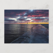 Roze wolken in Frankfurt Briefkaart (Voorkant)