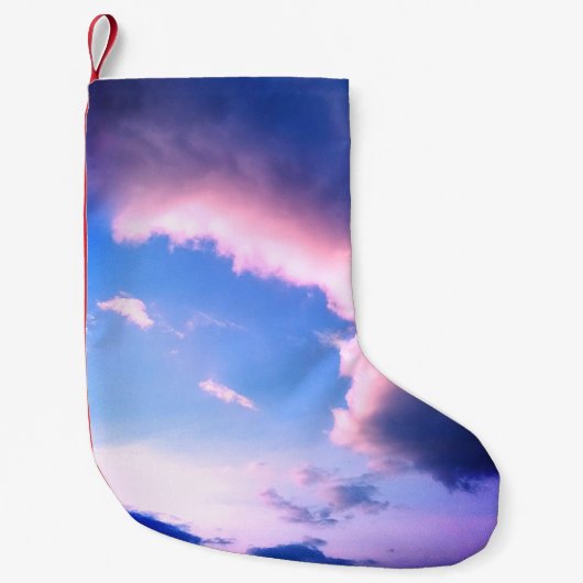 Roze wolken kleine kerstsok (Voorkant)