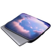 Roze wolken laptop sleeve (Voorkant onderkant)