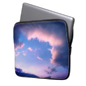 Roze wolken laptop sleeve (Voorkant Links)