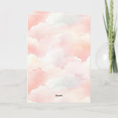 Roze Wolken Liefdeshart Kaart (Achterkant)