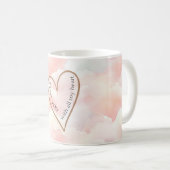 Roze Wolken Liefdeshart Koffiemok (Voorkant rechts)