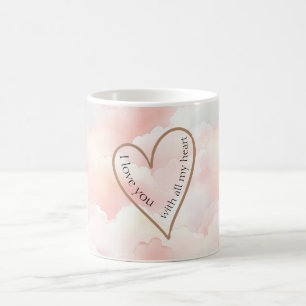 Roze Wolken Liefdeshart Koffiemok