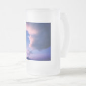 Roze wolken matglas bierpul (Voorkant rechts)