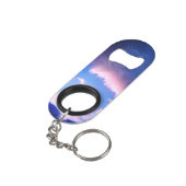 Roze wolken mini flessenopener (Achterkant Gekanteld)