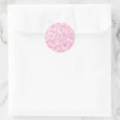 Roze wolken ontworpen ronde sticker (Tas)