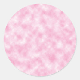 Roze wolken ontworpen ronde sticker