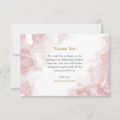 Roze wolken Orthodoxe doop Bedankkaart (Voorkant)