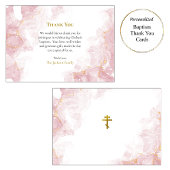 Roze wolken Orthodoxe doop Bedankkaart