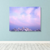 Roze wolken over het Teton bereik 2 Canvas Afdruk (Insitu (Houten vloer))
