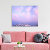 Roze wolken over het Teton bereik 2 Canvas Afdruk (Insitu (Woonkamer))