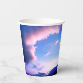 Roze wolken papieren bekers