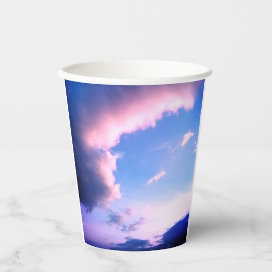 Roze wolken papieren bekers (Voorkant)
