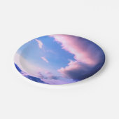 Roze wolken papieren bordje (Gekanteld)