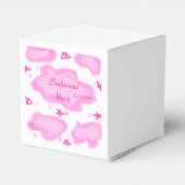 Roze Wolken Pastel Sterren Bruidsmeisje Girly Mode Bedankdoosjes (Achterkant)