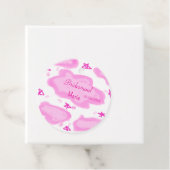 Roze Wolken Pastel Sterren Bruidsmeisje Girly Mode Bedankjes Labels (In situ)