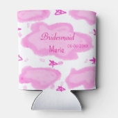 Roze Wolken Pastel Sterren Bruidsmeisje Girly Mode Blikjeskoeler (Achterkant)