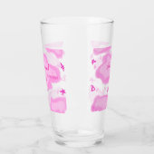 Roze Wolken Pastel Sterren Bruidsmeisje Girly Mode Glas (Links)