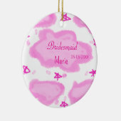 Roze Wolken Pastel Sterren Bruidsmeisje Girly Mode Keramisch Ornament (Rechts)