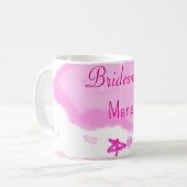 Roze Wolken Pastel Sterren Bruidsmeisje Girly Mode Koffiemok (Voorkant links)