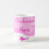 Roze Wolken Pastel Sterren Bruidsmeisje Girly Mode Koffiemok (Center)