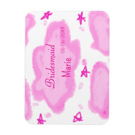 Roze Wolken Pastel Sterren Bruidsmeisje Girly Mode Magneet