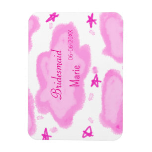 Roze Wolken Pastel Sterren Bruidsmeisje Girly Mode Magneet