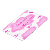 Roze Wolken Pastel Sterren Bruidsmeisje Girly Mode Magneet (Linkerzijde)