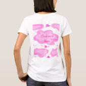 Roze Wolken Pastel Sterren Bruidsmeisje Girly Mode T-shirt (Achterkant)