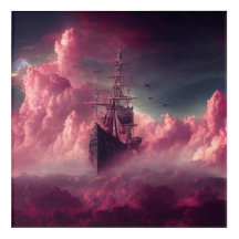 Roze Wolken Piratenschip