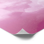 Roze wolken poster voor babyslaapkamers (Hoek)