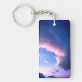 Roze wolken sleutelhanger