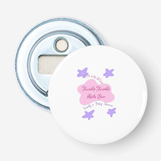 roze wolken twinkelen Twinkle Little Star babyshow Button Flesopener