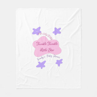 roze wolken twinkelen Twinkle Little Star babyshow Fleece Deken