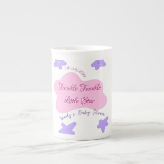 roze wolken twinkelen Twinkle Little Star babyshow Porselein Kop