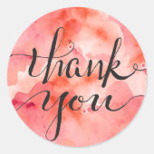 Roze wolken van Gratitude Ronde Sticker (Voorkant)