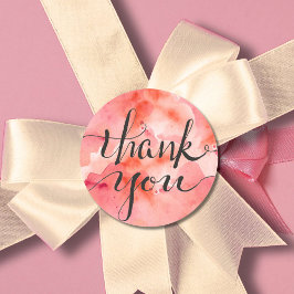 Roze wolken van Gratitude Ronde Sticker