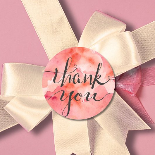 Roze wolken van Gratitude Ronde Sticker