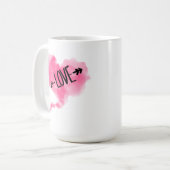Roze wolkenbeker met hart koffiemok (Voorkant links)