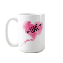 Roze wolkenbeker met hart