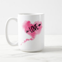 Roze wolkenbeker met hart koffiemok